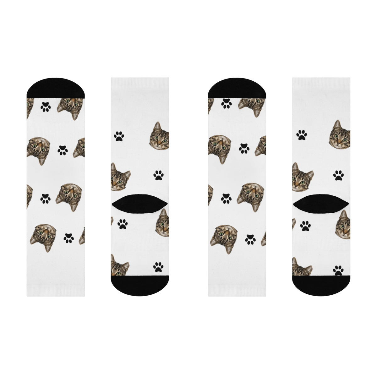 Custom Pet Face Cushioned Crew Socks
