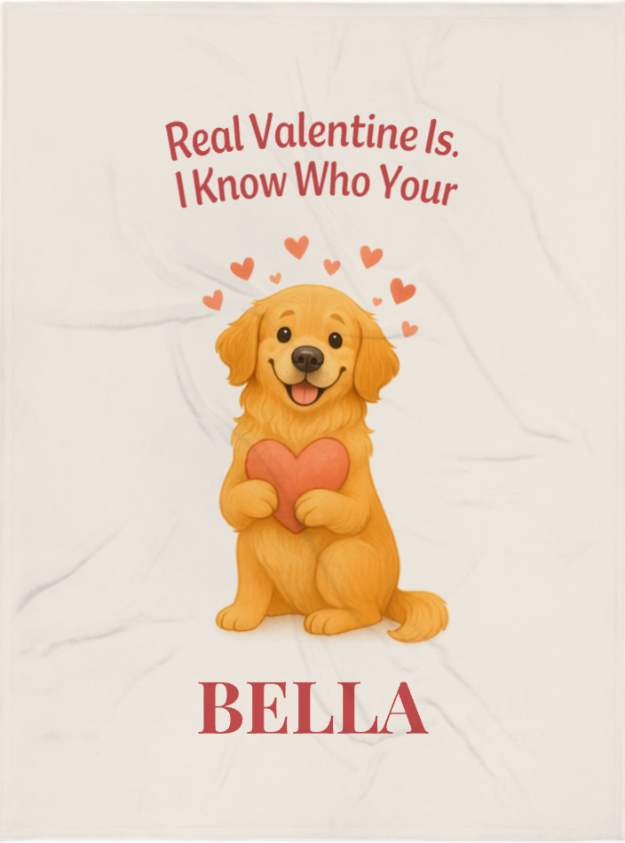 The Real Valentine™ Illustrated Pet Throw Blanket