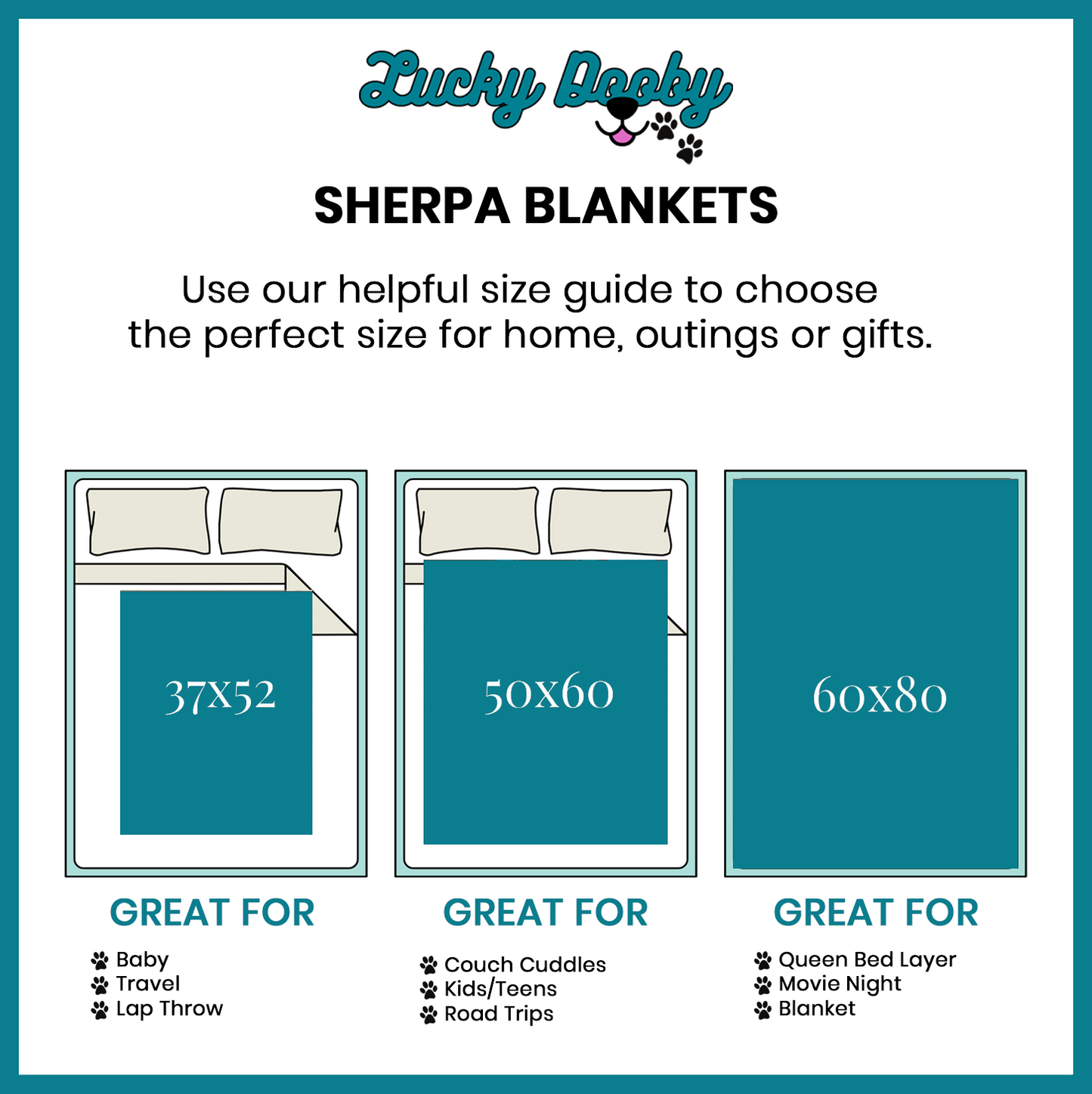 Teddy Sherpa Blanket - Dreaming of Treats and Belly Rubs