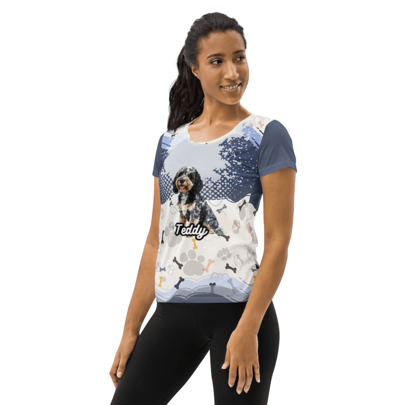 Teddy All Over Poly Print Tee