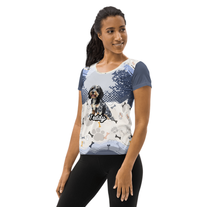 Teddy All Over Poly Print Tee