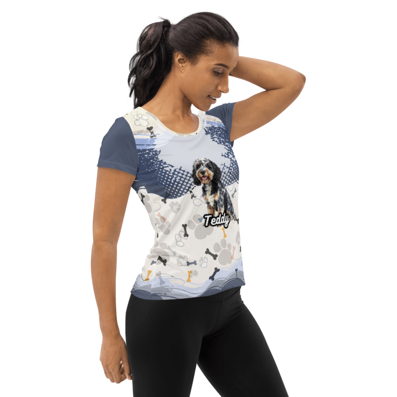 Teddy All Over Poly Print Tee
