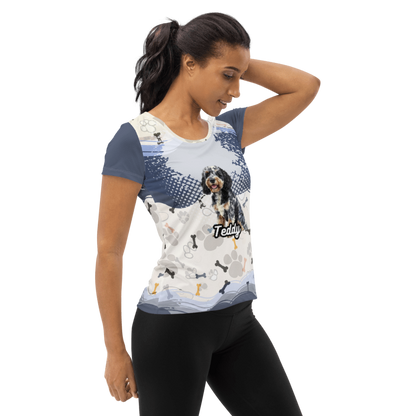 Teddy All Over Poly Print Tee
