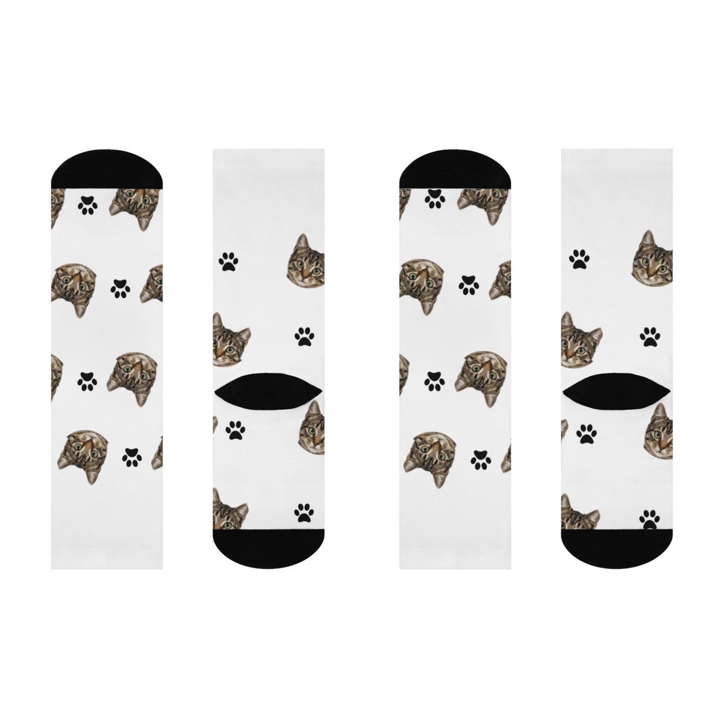 Custom Pet Face Cushioned Crew Socks