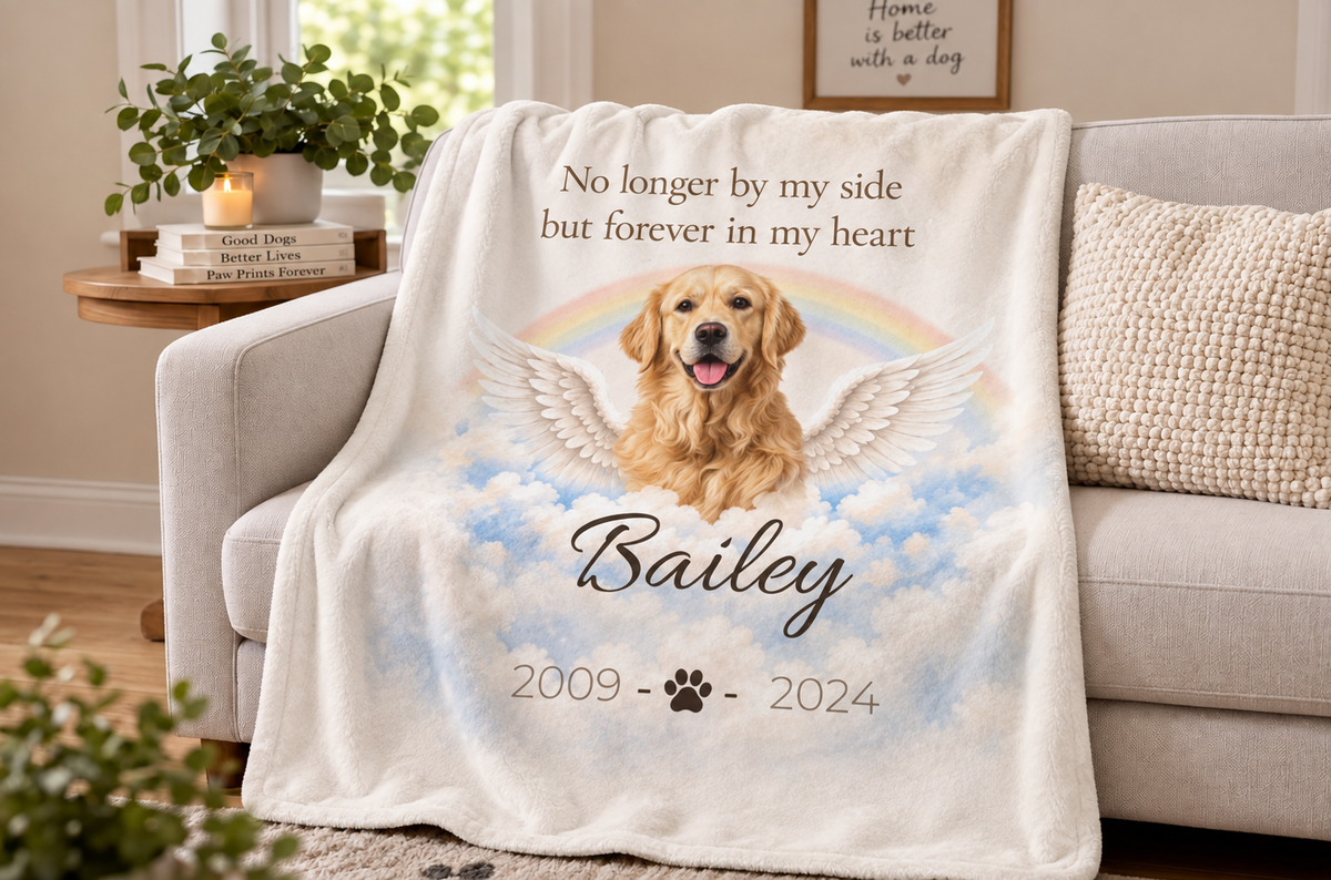 Forever in My Heart™ Personalized Pet Memorial Blanket