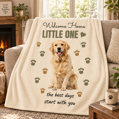 Welcome Home, Little One™ Personalized Puppy Blanket
