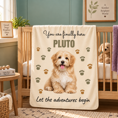Welcome Home, Little One™ Personalized Puppy Blanket