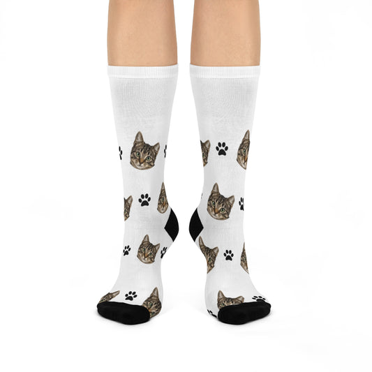 Custom Pet Face Cushioned Crew Socks