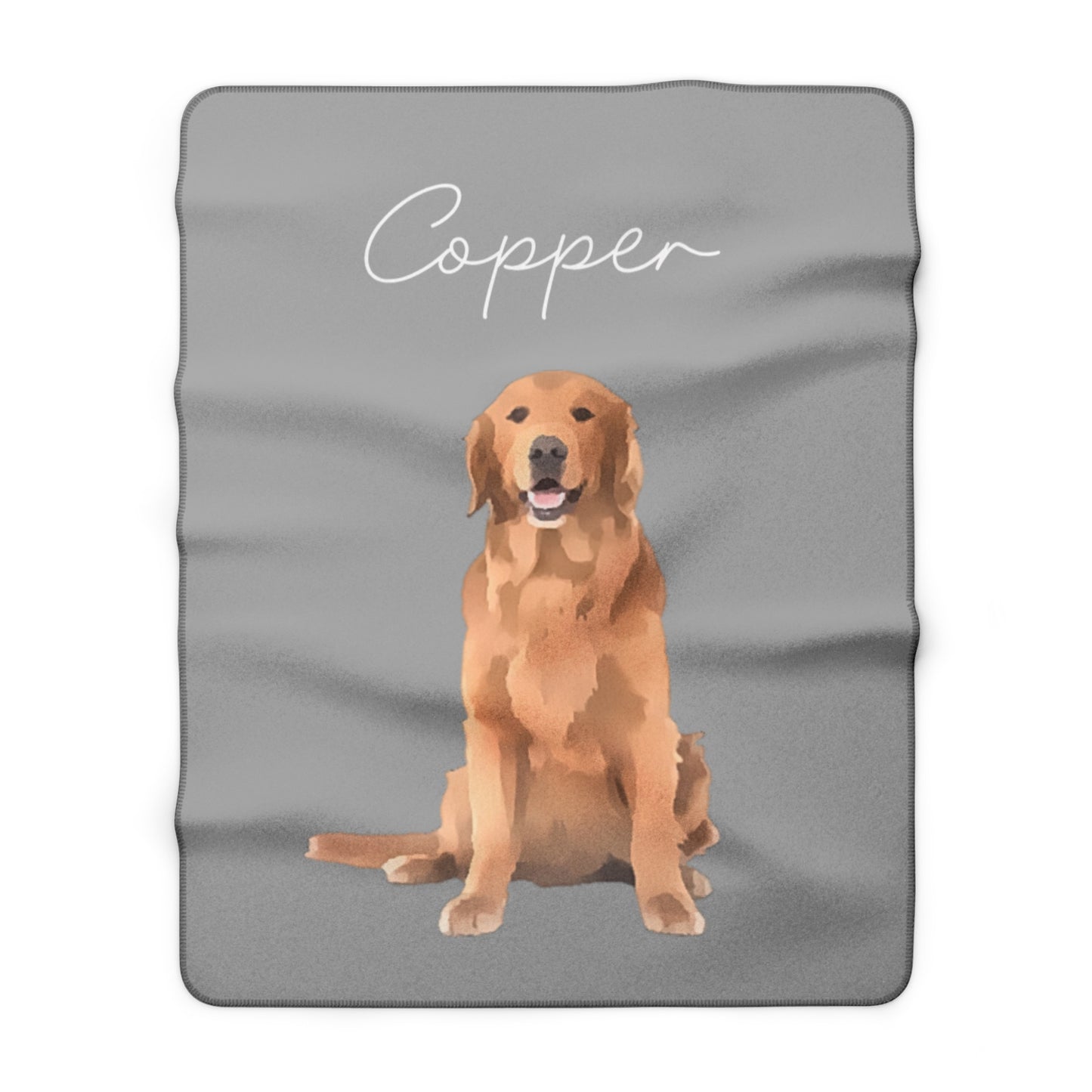 Copper Custom Pet Pawtrait™ Sherpa Blanket