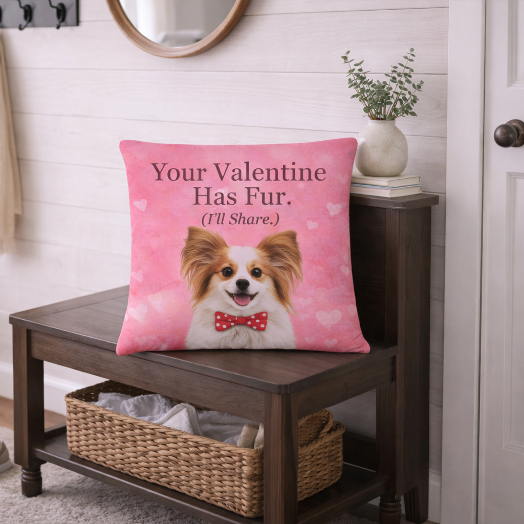 Your Valentine Has Fur. All-Over Print Premium Pillow