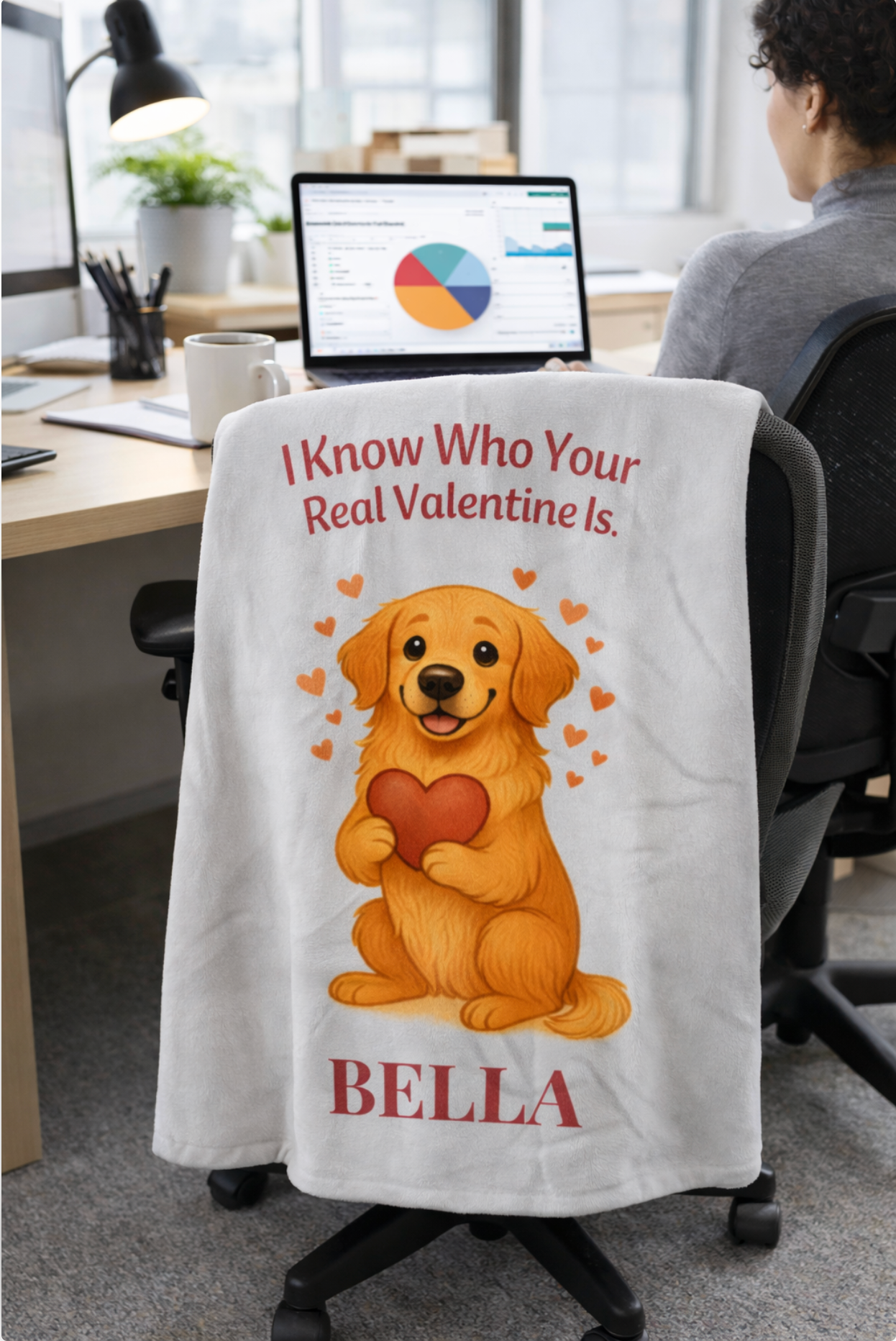 The Real Valentine™ Illustrated Pet Throw Blanket