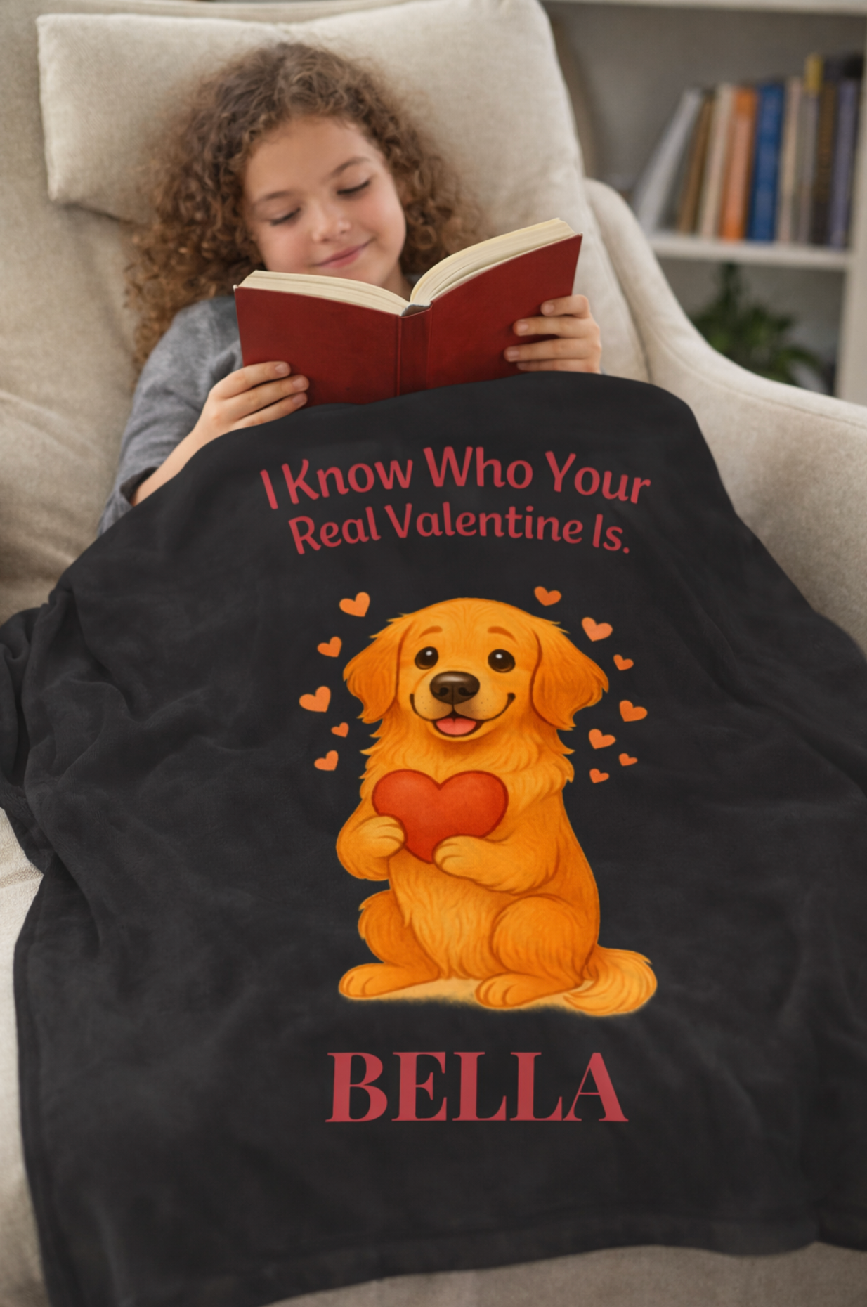 The Real Valentine™ Illustrated Pet Throw Blanket