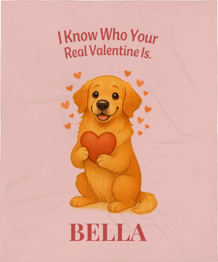 The Real Valentine™ Illustrated Pet Throw Blanket