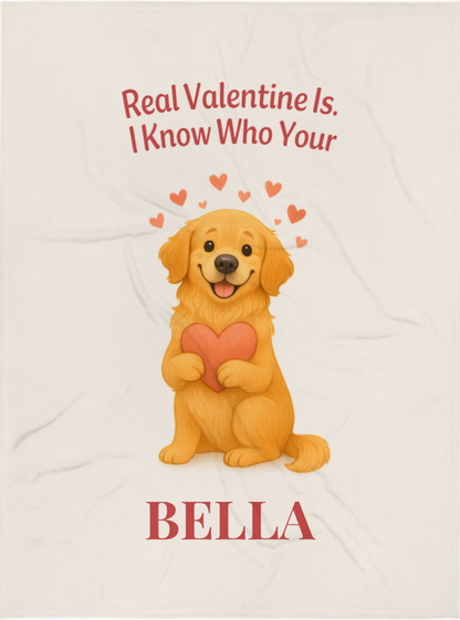 The Real Valentine™ Illustrated Pet Throw Blanket