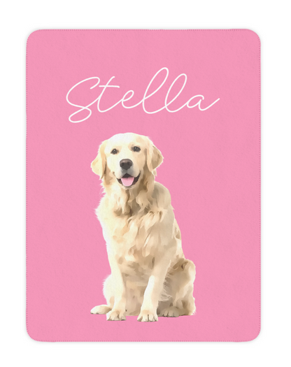 Copper Custom Pet Pawtrait™ Sherpa Blanket
