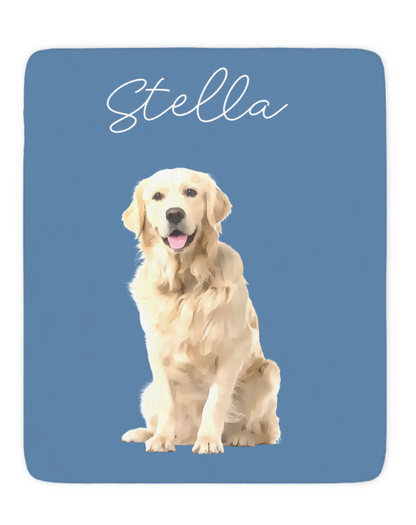 Copper Custom Pet Pawtrait™ Sherpa Blanket