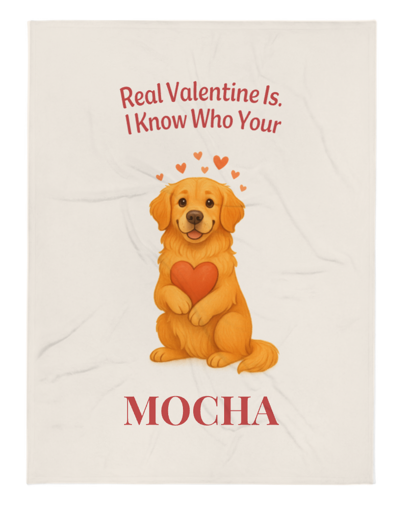 The Real Valentine™ Illustrated Pet Throw Blanket
