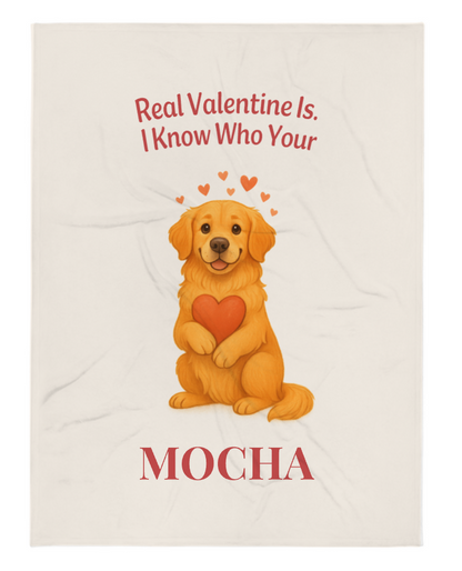 The Real Valentine™ Illustrated Pet Throw Blanket