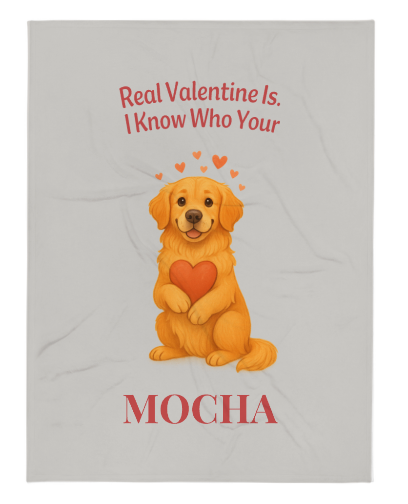 The Real Valentine™ Illustrated Pet Throw Blanket