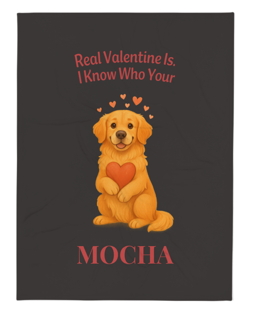 The Real Valentine™ Illustrated Pet Throw Blanket