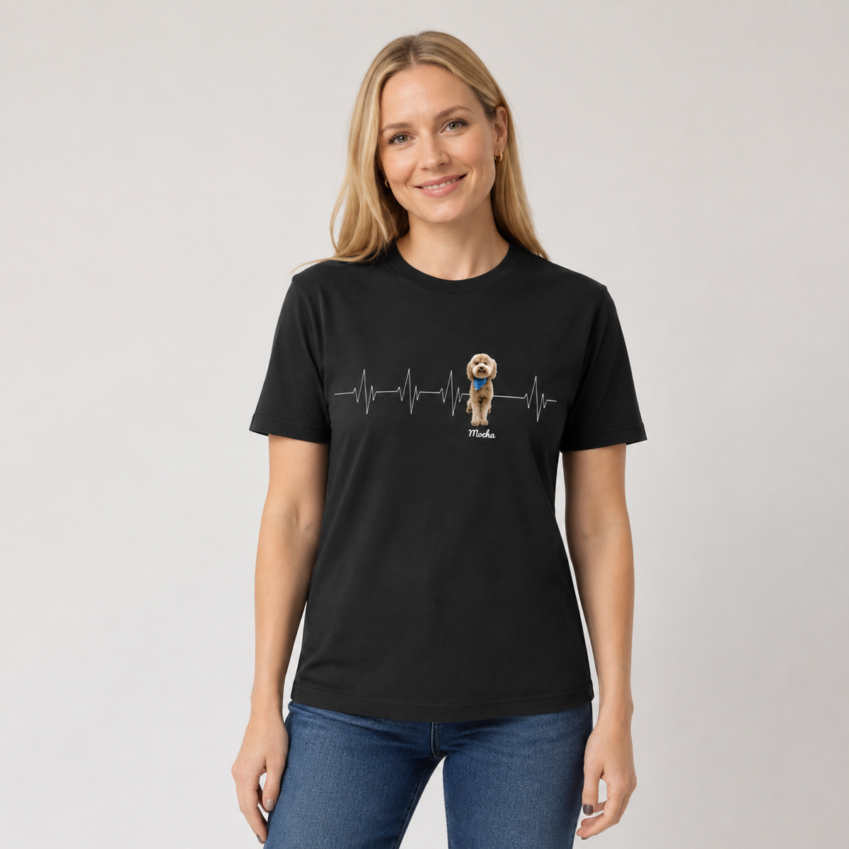 You’re My Heartbeat – Custom Pet Portrait T-Shirt