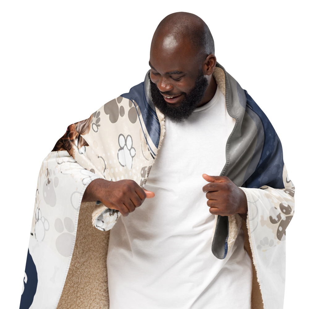 Teddy Sherpa Blanket - Dreaming of Treats and Belly Rubs