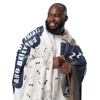 Teddy Sherpa Blanket - Dreaming of Treats and Belly Rubs