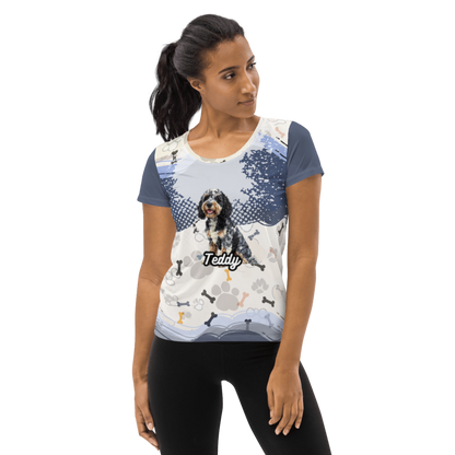 Teddy All Over Poly Print Tee