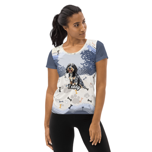 Teddy All Over Poly Print Tee