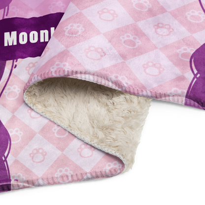 Luna Sherpa Blanket - Moonlight Magic and Puppy Love