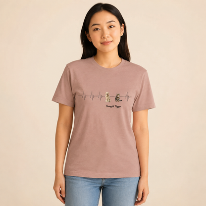You’re My Heartbeat – Custom Pet Portrait T-Shirt
