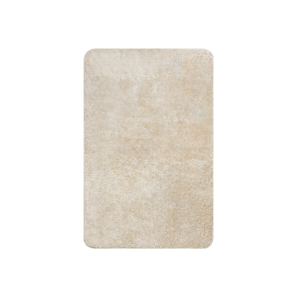 Beige rectangular rug on a white background