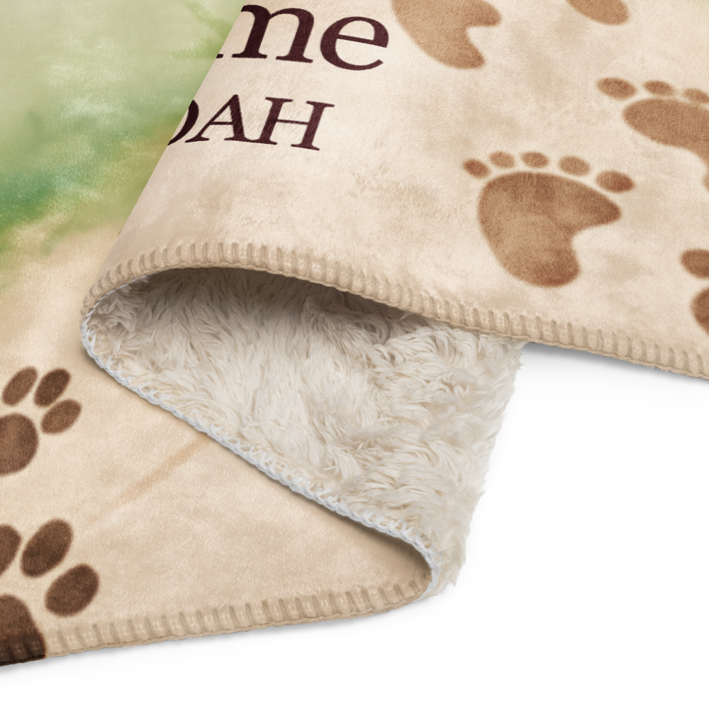 Baby Noah Pawprints to Footprints™ Custom Blanket