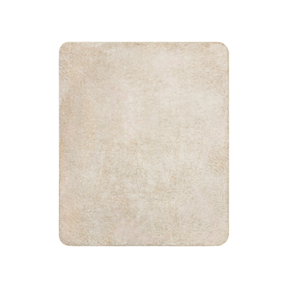 Beige square rug on a white background