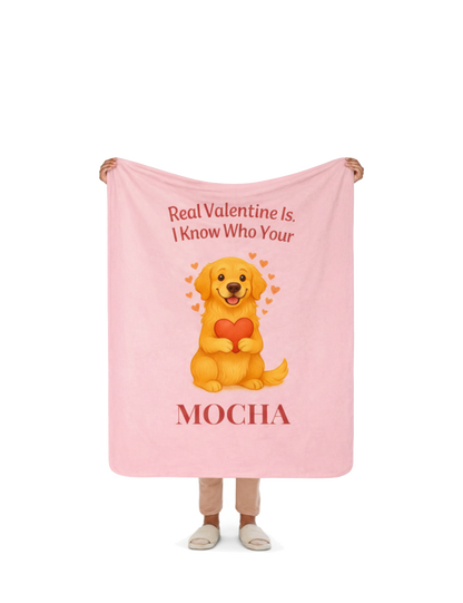 The Real Valentine™ Illustrated Pet Throw Blanket