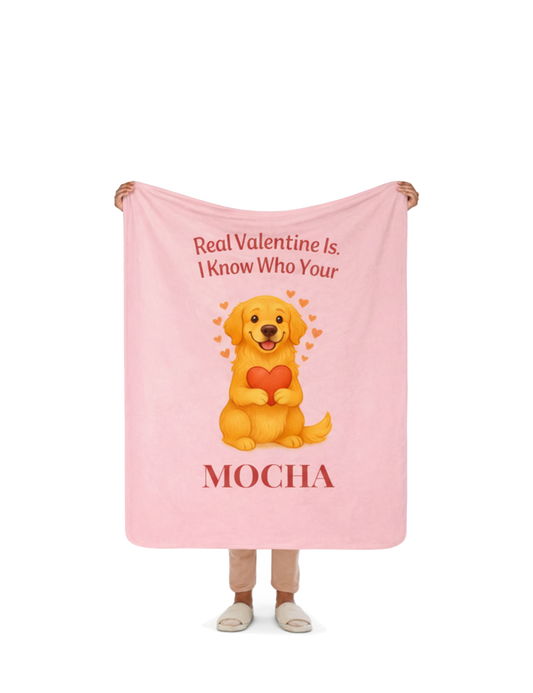 The Real Valentine™ Illustrated Pet Throw Blanket