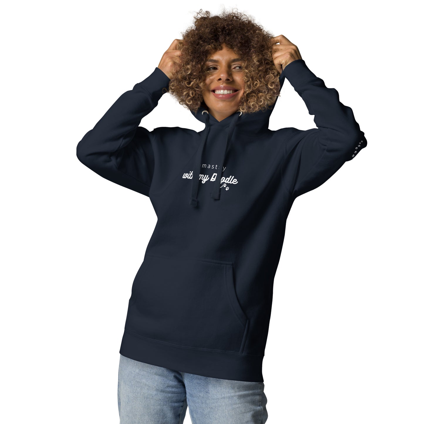 Namaste with My Doodle - Unisex Hoodie Dark