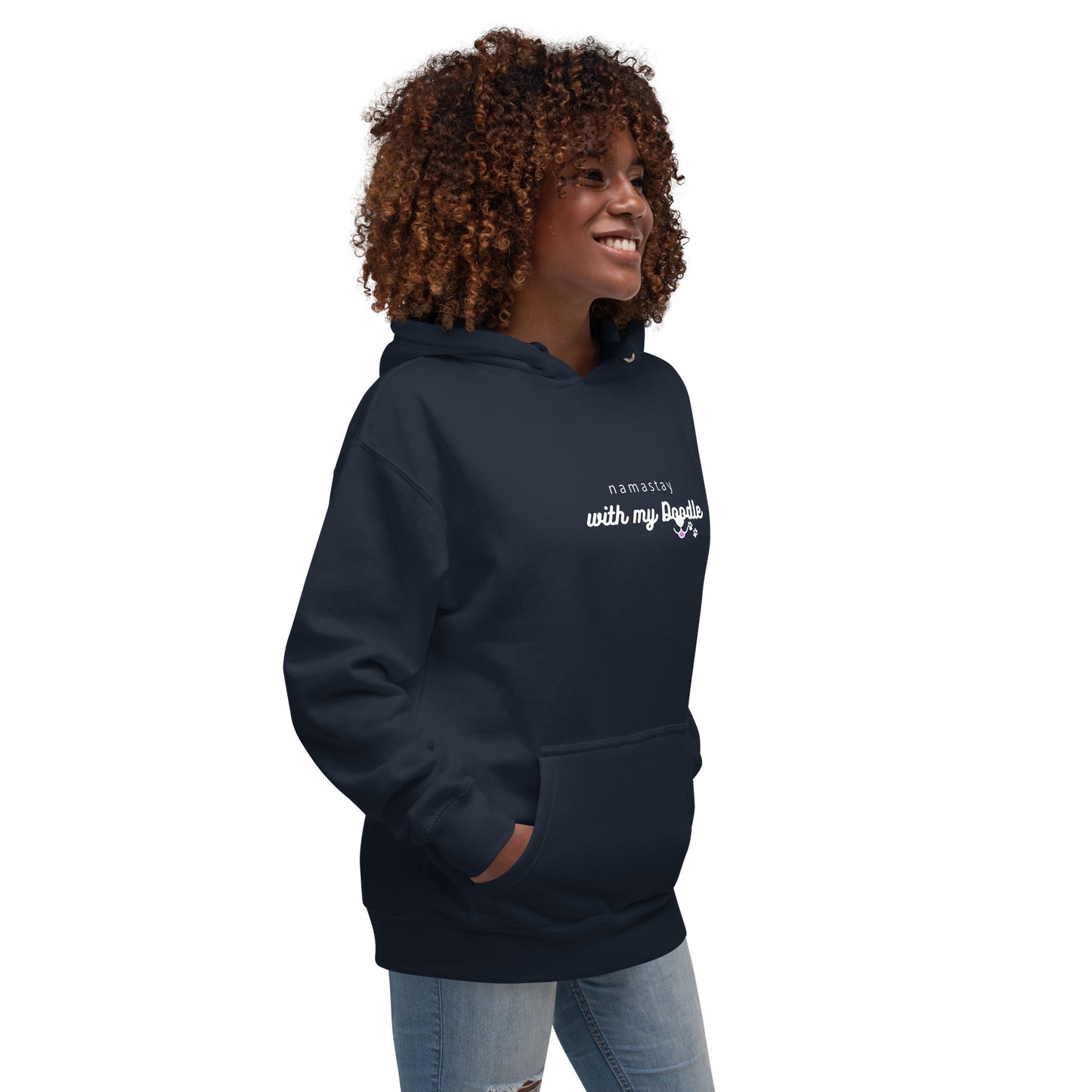 Namaste with My Doodle - Unisex Hoodie Dark