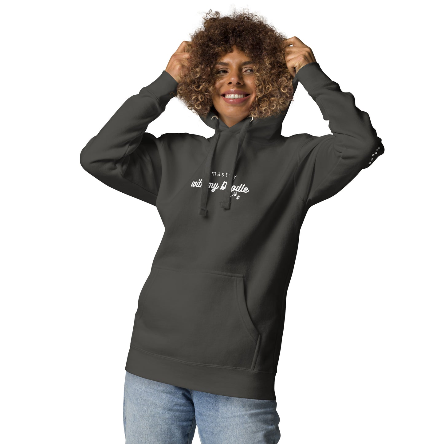 Namaste with My Doodle - Unisex Hoodie Dark