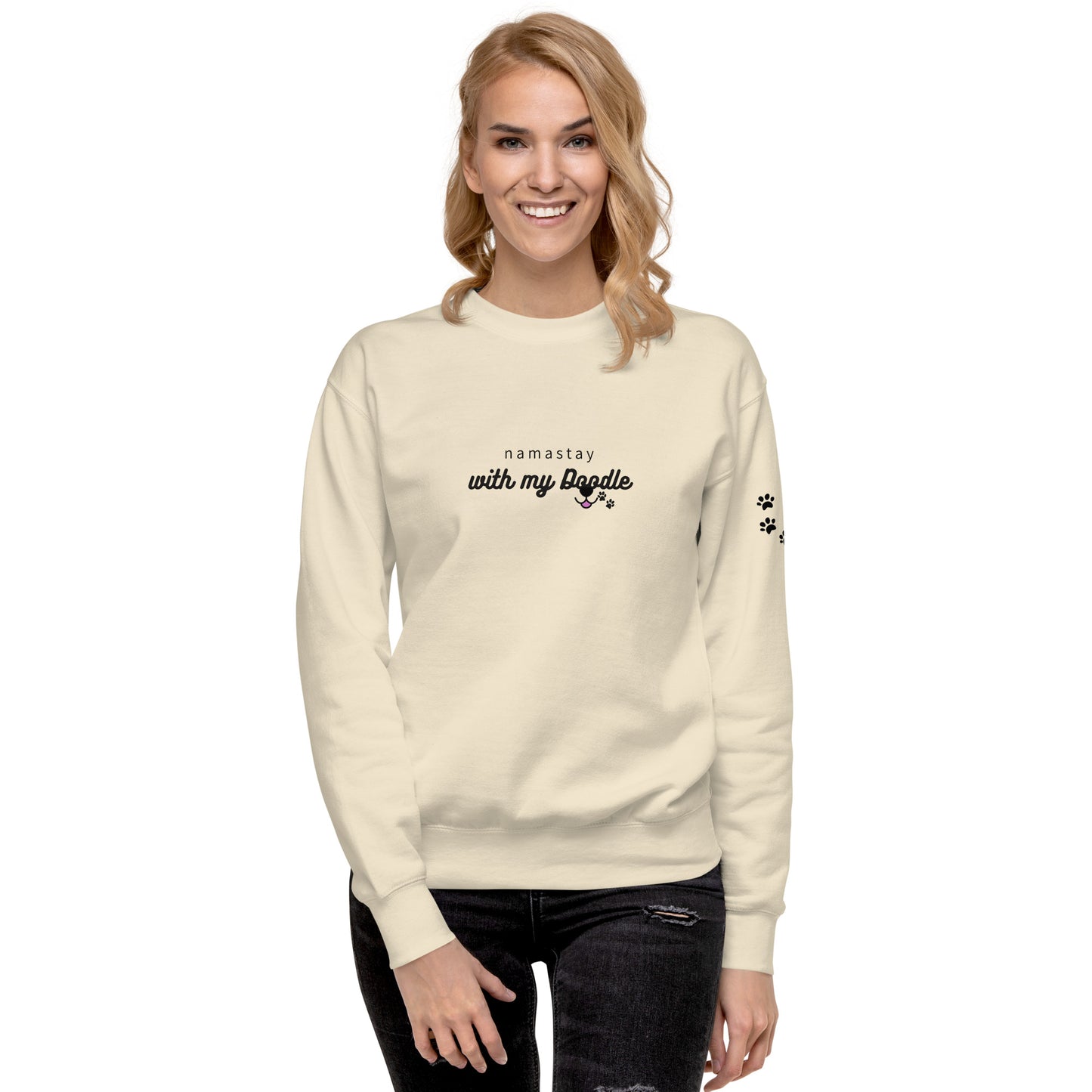 Namastay With My Doodle Light - Unisex Premium Sweatshirt