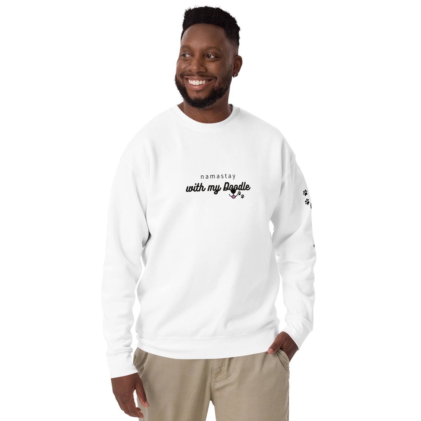 Namastay With My Doodle Light - Unisex Premium Sweatshirt