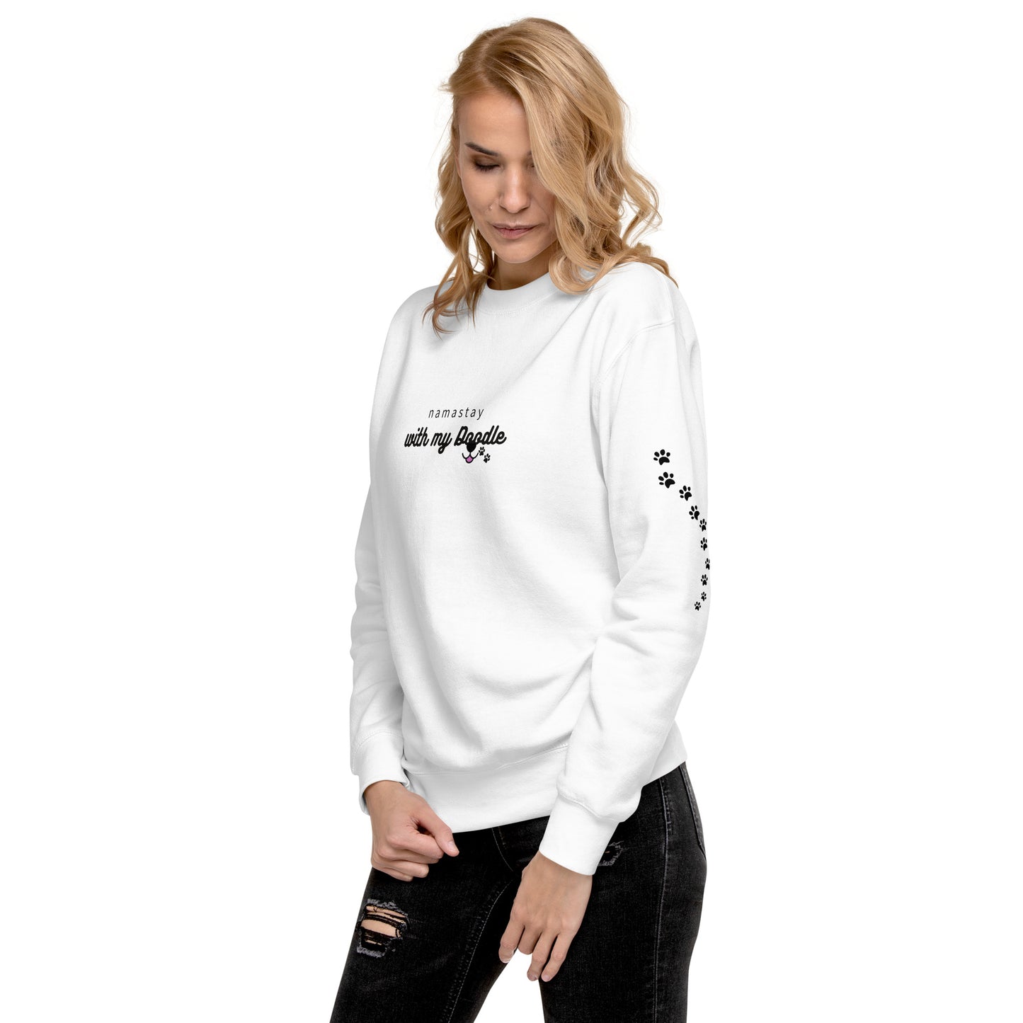 Namastay With My Doodle Light - Unisex Premium Sweatshirt