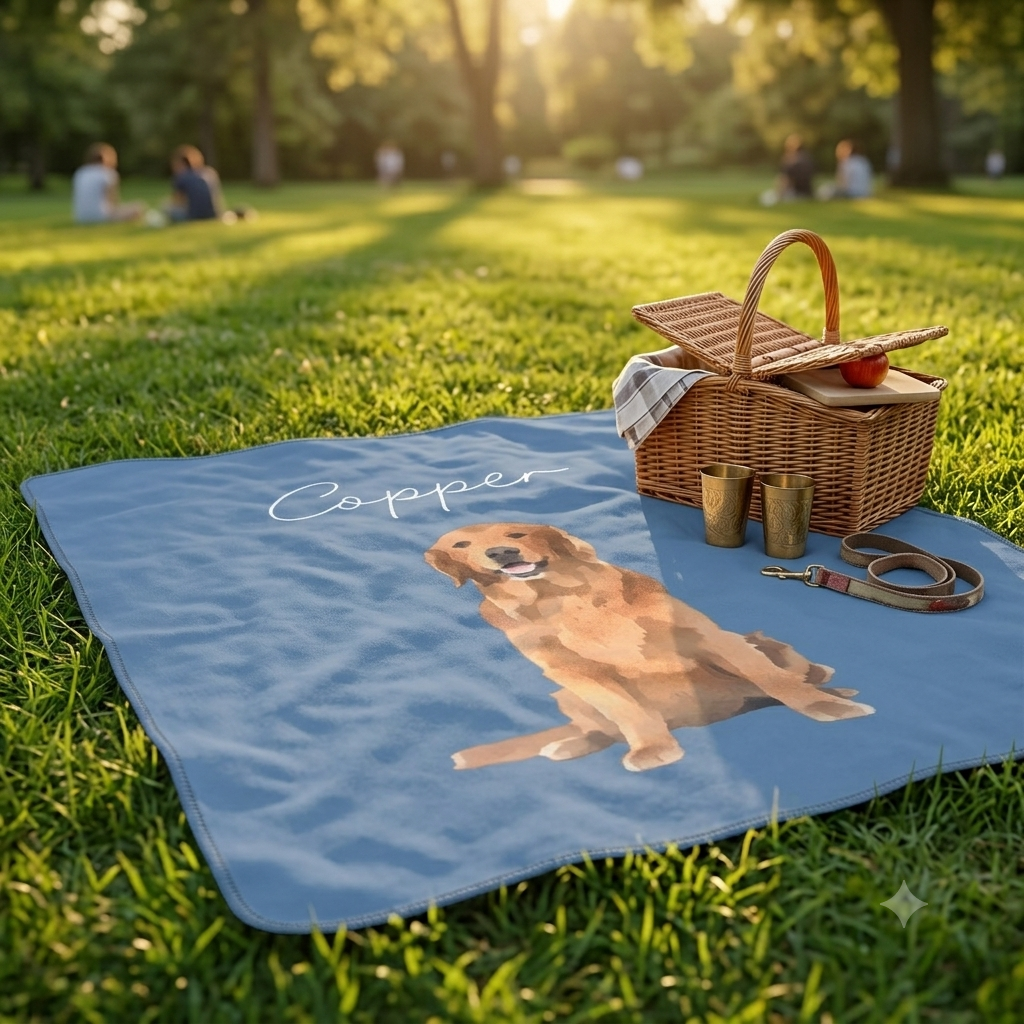 Copper Custom Pet Pawtrait™ Sherpa Blanket