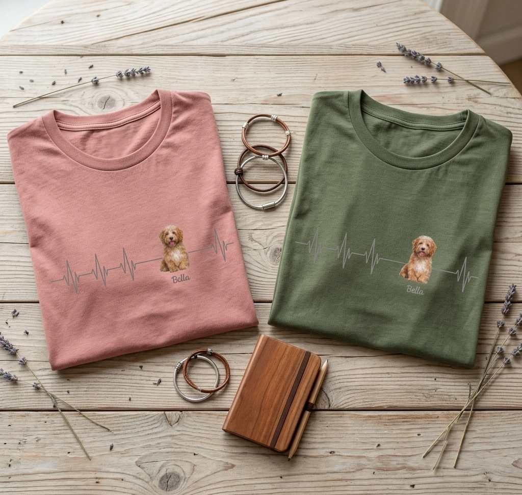 You’re My Heartbeat – Custom Pet Portrait T-Shirt