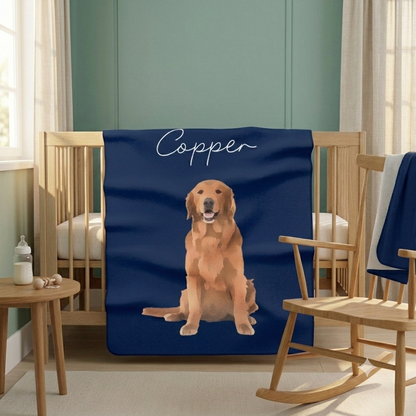 Copper Custom Pet Pawtrait™ Sherpa Blanket